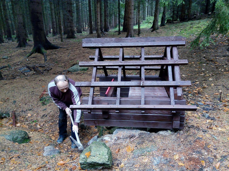 Oprava Melechovské studánky